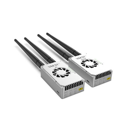 VM31 Video&amp;Data&amp;RCリンクは2つの周波数で 800MHz、1.4GHz) で,15kmのグレード (空から地面) の送信範囲を有する.